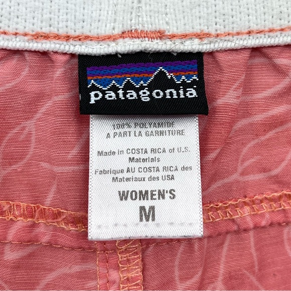 Patagonia Women's Baggies Shorts Coral Leaf Pattern Sz M - Picture 3 of 11
